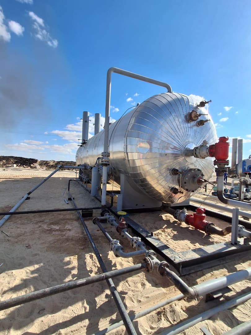 Insulated processing vessel and connected pipework at Pavilion’s Messla project